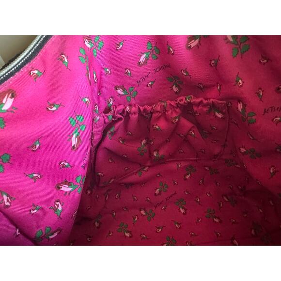 VTG Betsey Johnson Embossed Rose Tote – Y2K Chic Meets Edgy Romance - Picture 9 of 9